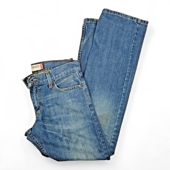 LEVI'S 514 Jeans Slim Straight Zip Fly 2008 Made In Mexico STAINED W30 L30 - Picture 4 of 13